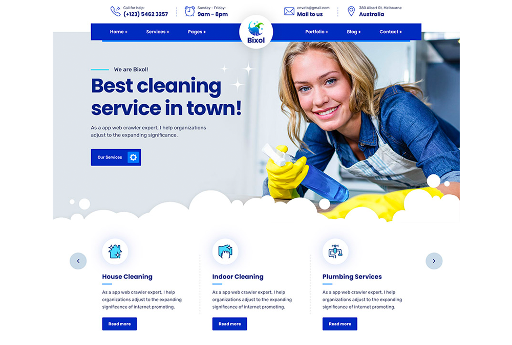 Cleaning screenshot of webwite using turbocleaners.com